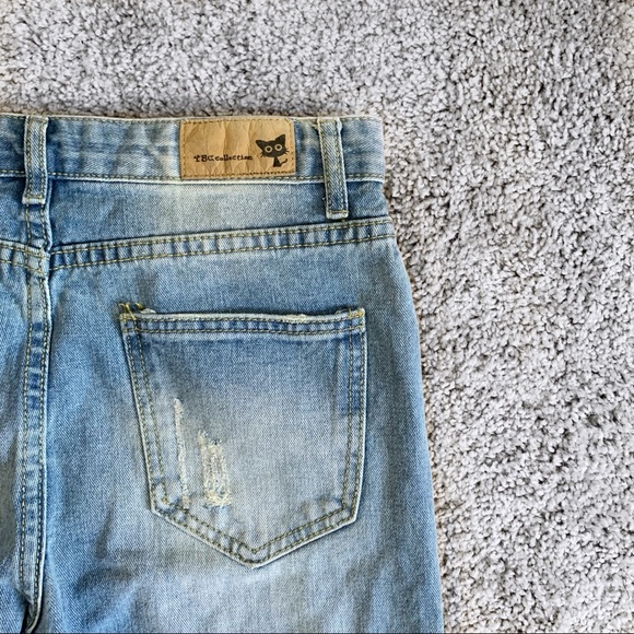 SheIn Distressed Light-washed Denim Pants - Picture 6 of 7